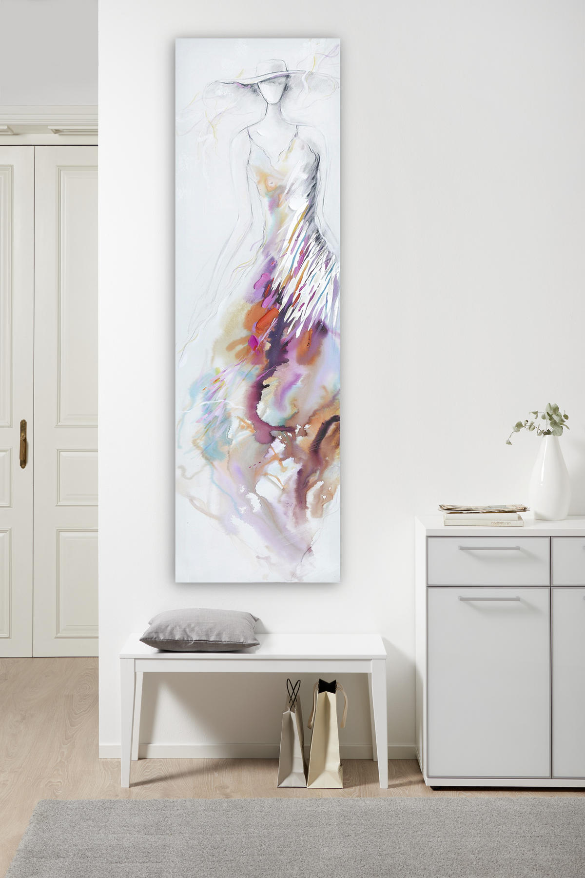 ÖLGEMÄLDE 55/180 cm  - Multicolor, Design, Holz/Textil (55/180cm) - Monee