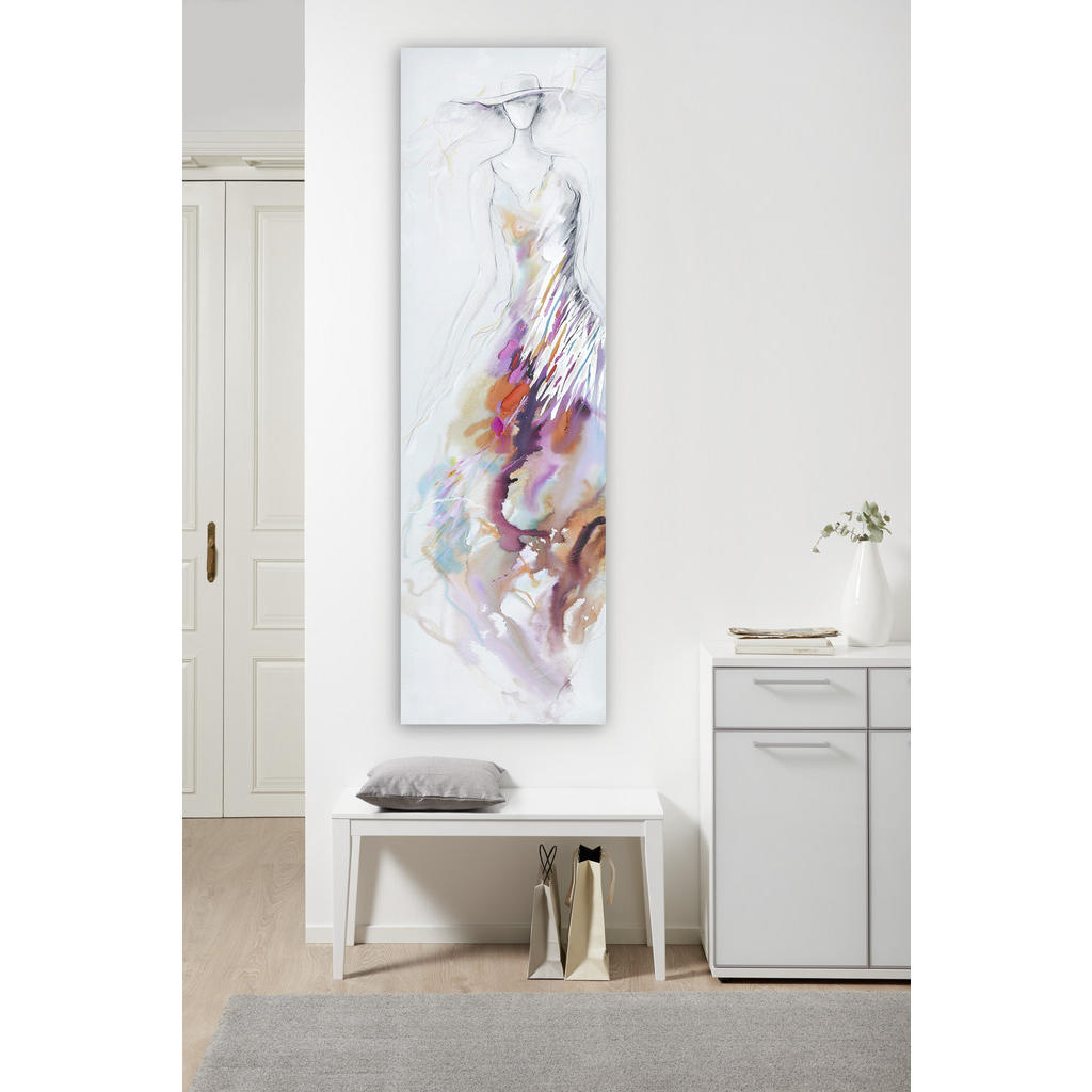 Thumbnail - Monee Ölgemälde, Mehrfarbig, Holz, Textil, Tanne, vollmassiv, rechteckig, 55x180 cm, handgemalt, Keilrahmen, Bilder und ...