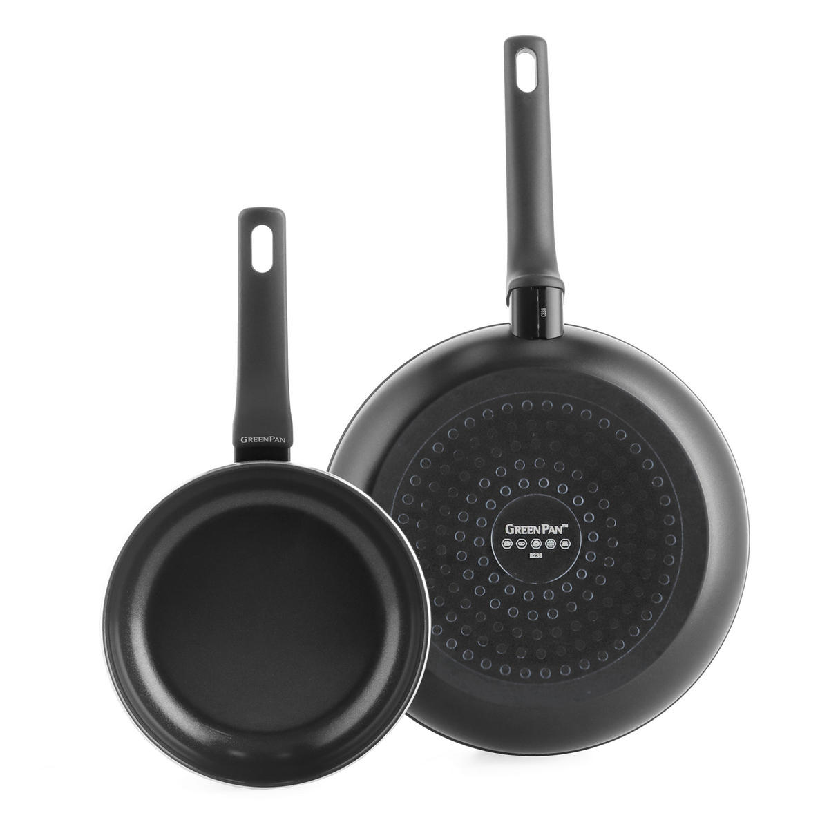 PFANNENSET 2-teilig 20 & 28 cm  - Schwarz, Basics, Kunststoff/Metall (20 & 28cm) - GreenPan