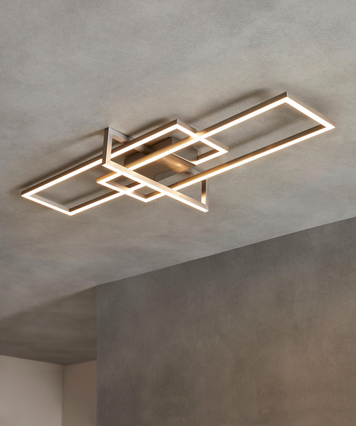 LED-DECKENLEUCHTE 34 W     - Nickelfarben, Design, Metall (100/11/40cm) - Trio Leuchten