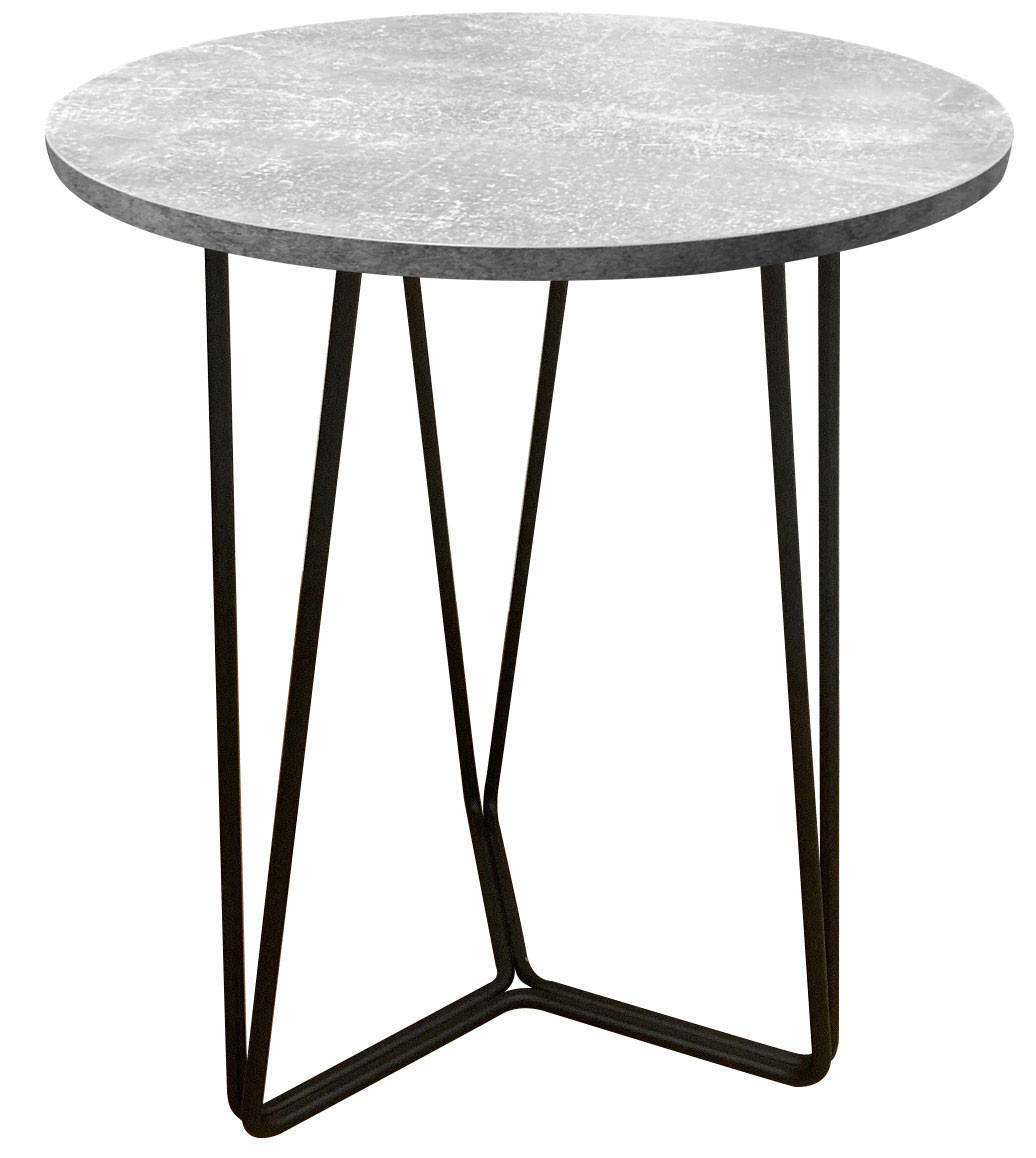 KLUB STOLIĆ siva  metal, drvni materijal  - siva/crna, Moderno, drvni materijal/metal (40/50cm)