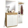 GARDEROBE 3-teilig  in 140/195/37 cm  - Eichefarben/Weiß, Design, Holz/Holzwerkstoff (140/195/37cm) - Novel