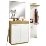 GARDEROBE 3-teilig  in 140/195/37 cm  - Eichefarben/Weiß, Design, Holz/Holzwerkstoff (140/195/37cm) - Novel
