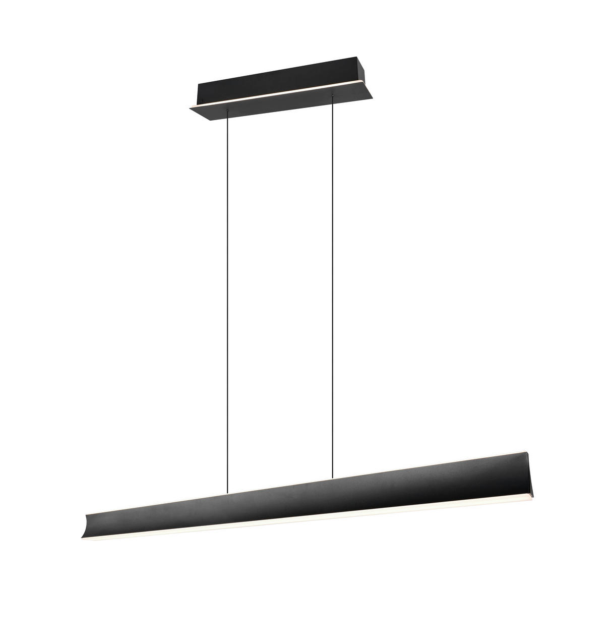 LED-HÄNGELEUCHTE 160,5/200/14 cm    - Schwarz/Weiß, Design, Kunststoff/Metall (160,5/200/14cm) - Cinque