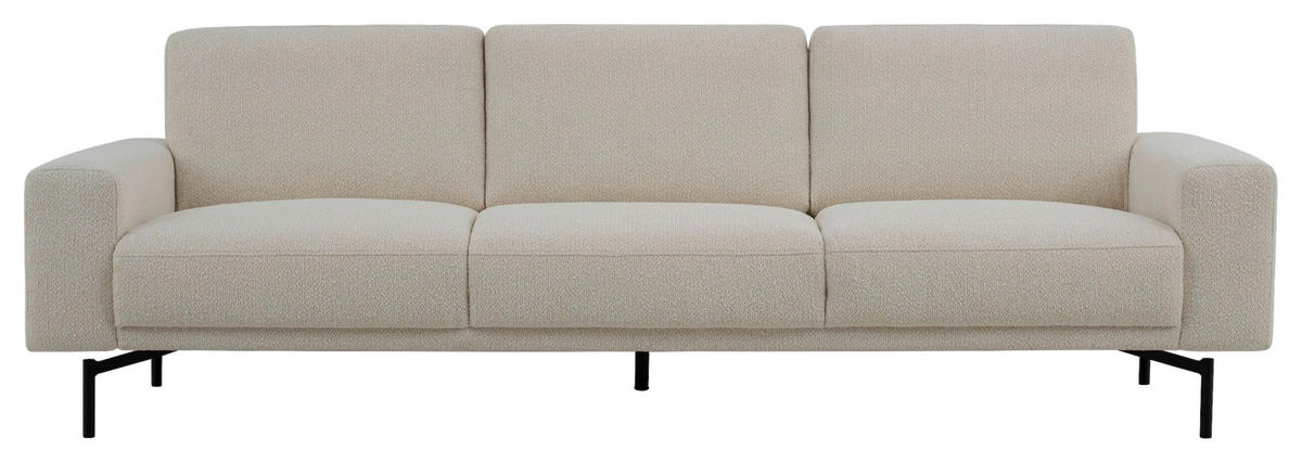 4-SITS SOFFA i flatväv ecru  - svart/ecru, Klassisk, metall/trä (248/80/91cm) - Niels Andersson