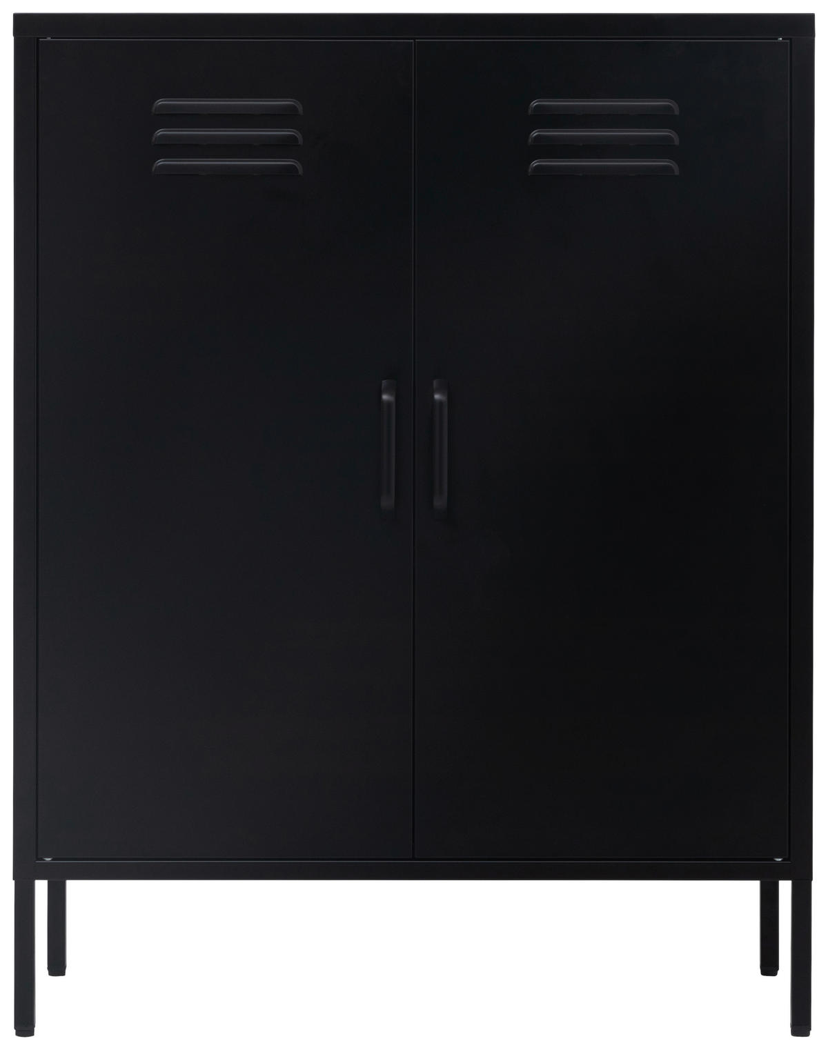 SCHUHSCHRANK Schwarz  - Schwarz, Design, Metall (80/101,5/40cm) - MID.YOU