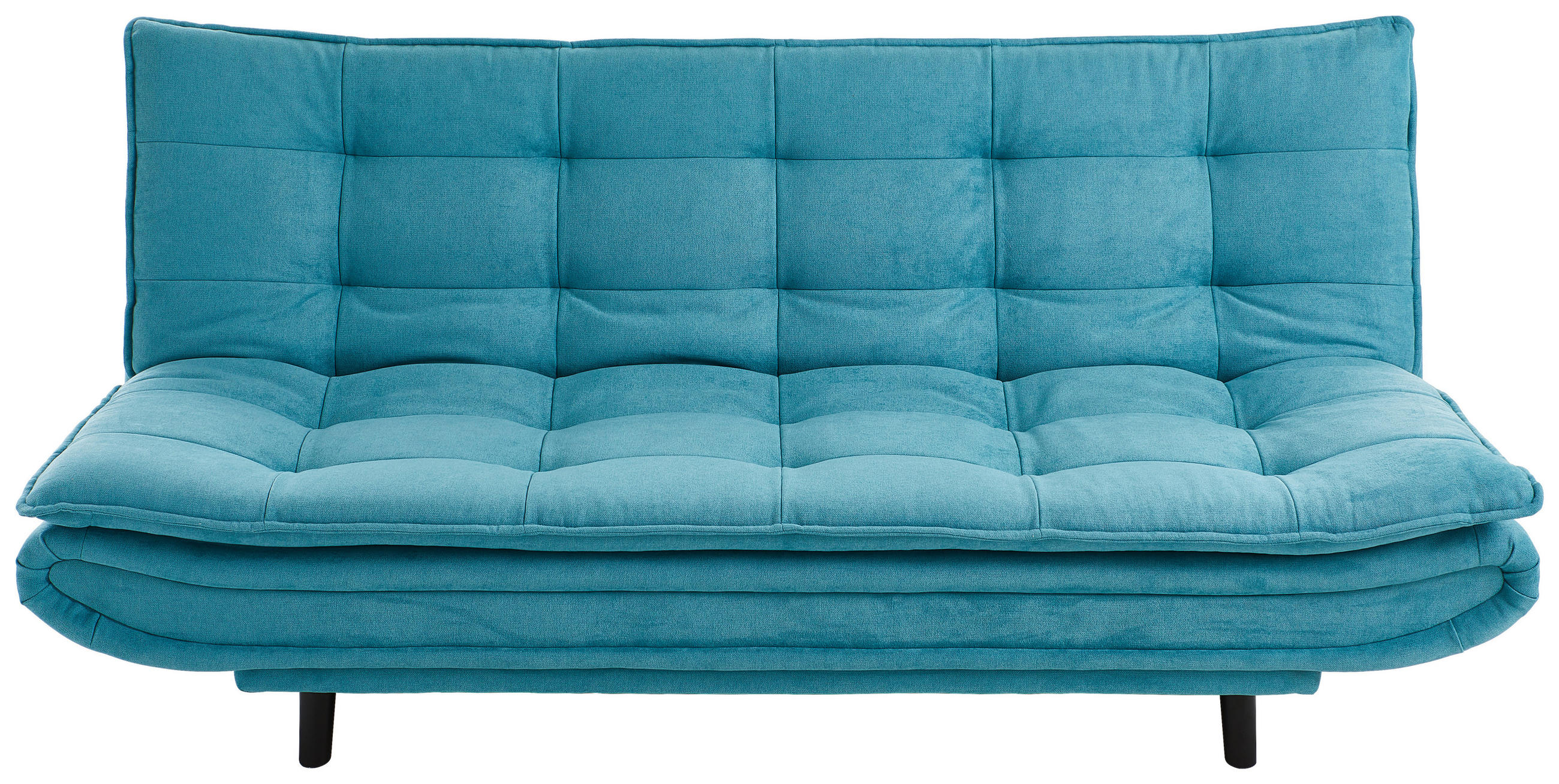 SCHLAFSOFA in Mikrofaser Türkis  - Türkis/Schwarz, Design (194/100/90cm) - Ti'me