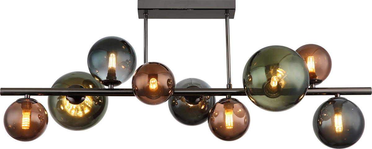 DECKENLEUCHTE 87/30/38 cm   - Grau, Design, Glas/Metall (87/30/38cm) - Collet's Monde