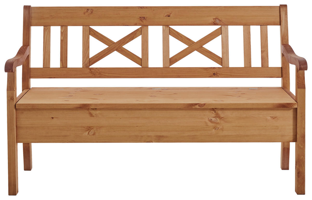 SITZBANK 148/93/58 cm Laugenfarbig Kiefer massiv  - Laugenfarbig, ROMANTIK / LANDHAUS, Holz (148/93/58cm) - Boxxx