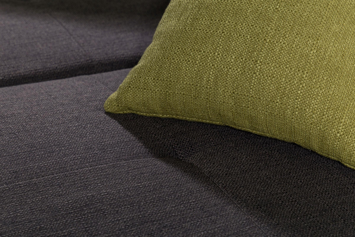 SEDEŽNA GARNITURA, tkanina antracit  - barve kroma/zelena, Design, kovina/tekstil (229/270cm) - Xora