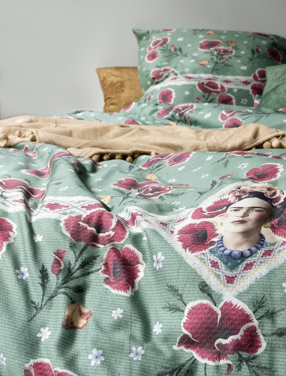 WENDEBETTWÄSCHE Makosatin 135/200 cm  - Grün, KONVENTIONELL, Textil (135/200cm) - Irisette
