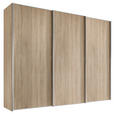 SCHWEBETÜRENSCHRANK  in Sonoma Eiche  - Alufarben/Sonoma Eiche, Design, Holzwerkstoff/Metall (280/222/68cm) - Moderano
