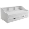 AUSZIEHBETT - Buchefarben/Weiß, KONVENTIONELL, Holzwerkstoff (90-180/200cm) - Boxxx