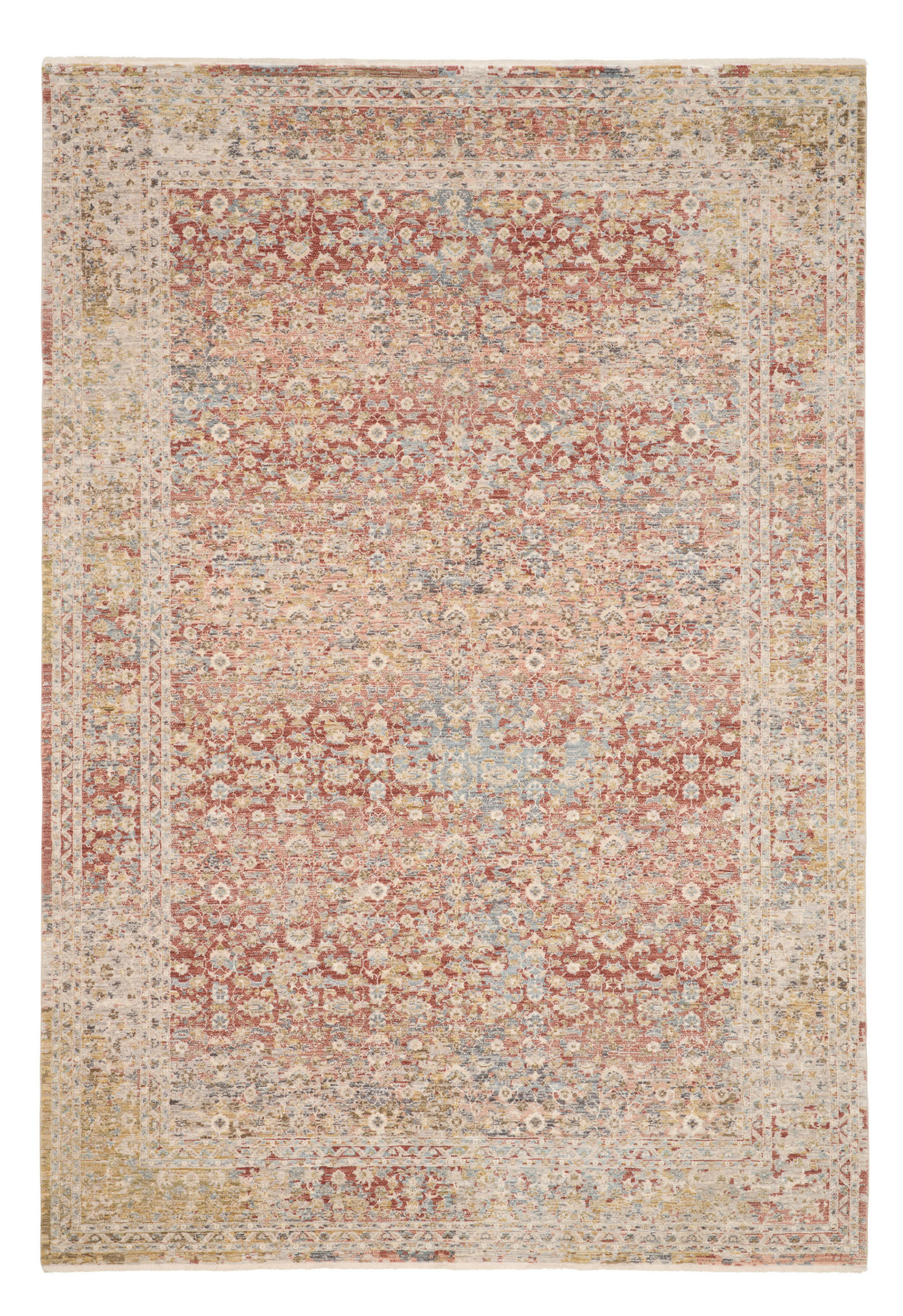 VINTAGE-TEPPICH  Wohnzimmer 130/190 cm TABRIZ Terracotta rechteckig  - Terracotta, KONVENTIONELL, Kunststoff/Textil (130/190cm) - Dieter Knoll