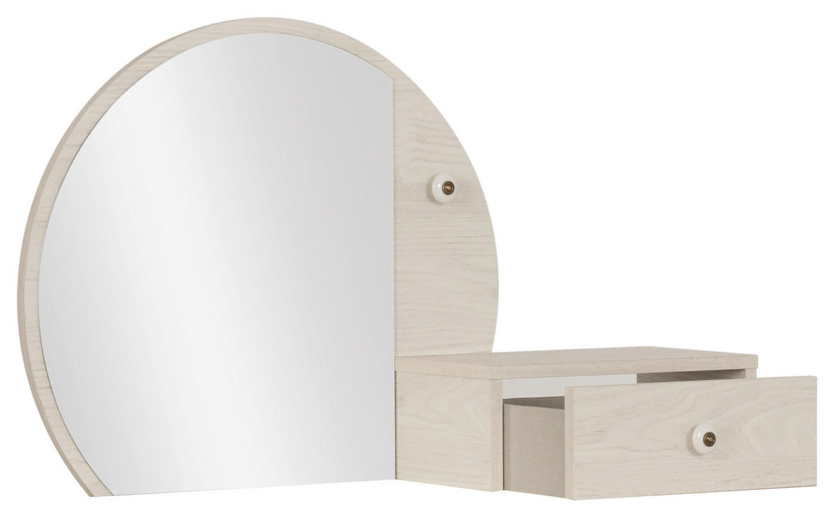 SCHMINKTISCHAUFSATZ Kastanienfarben  - Kastanienfarben/Weiß, MODERN, Keramik/Holzwerkstoff (89/55/23cm) - MID.YOU