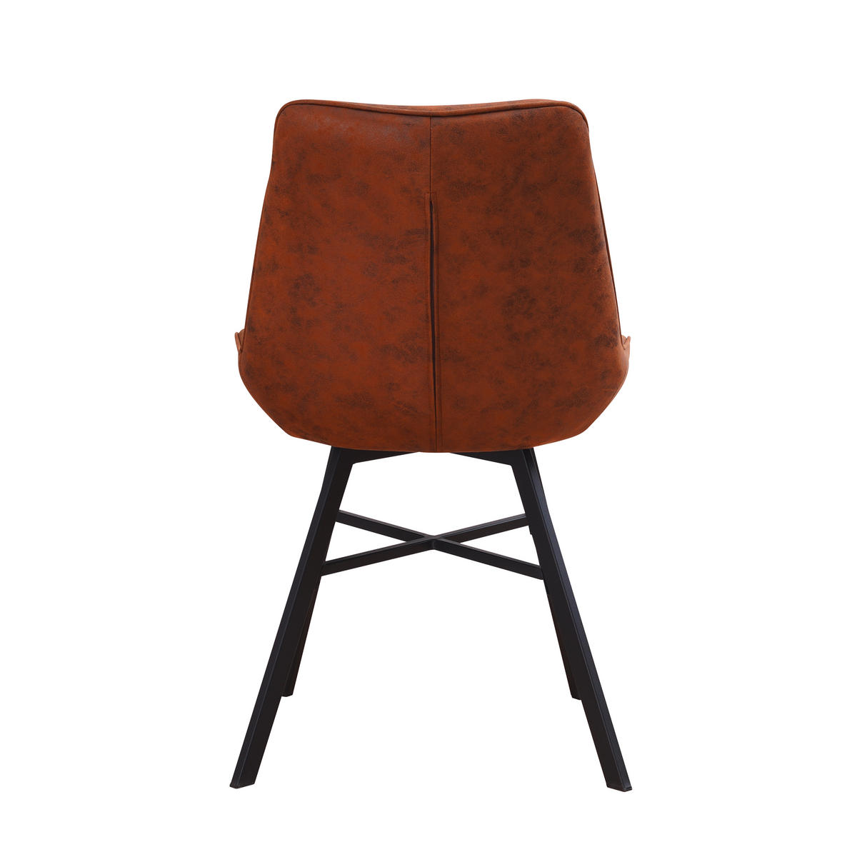 SADA ŽIDLÍ 2 kusy - černá/koňaková, Moderní, kov/textil (53/87/63,5cm) - MID.YOU