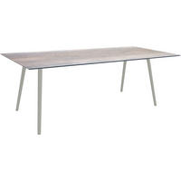 GARTENTISCH Kunststoff Grau rechteckig  - Graphitfarben/Grau, MODERN, Kunststoff/Metall (220/100/75cm) - Stern