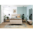 BOXSPRINGBETT 140/200 cm  in Kaschmir  - Kaschmir/Schwarz, Design, Textil/Metall (140/200cm) - Esposa