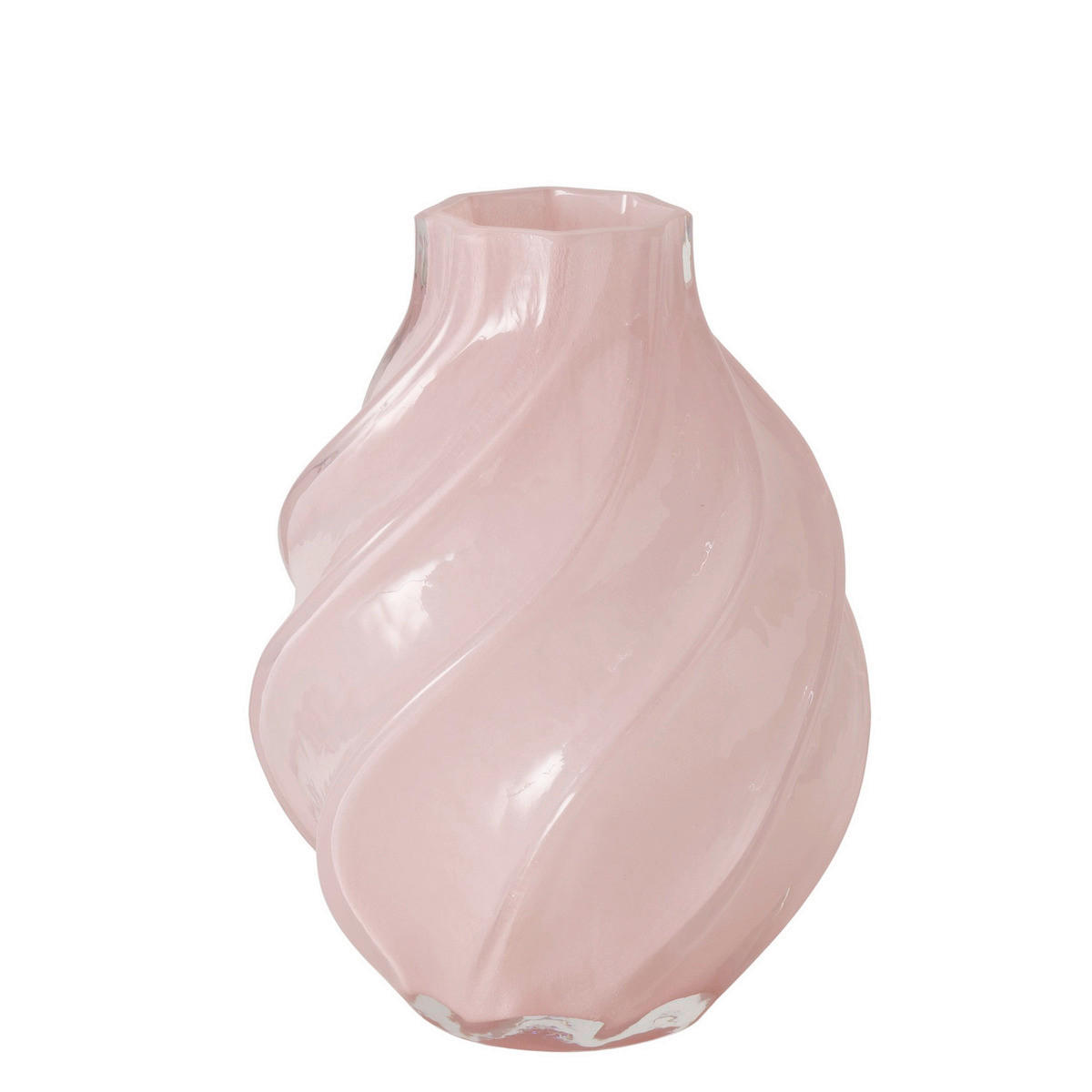 VÁZA, sklo, 25 cm  - ružová, Basics, sklo (19/19/25cm)