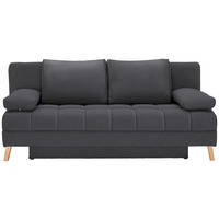 SCHLAFSOFA Carola in Flachgewebe Grau  - Naturfarben/Grau, KONVENTIONELL, Holz/Textil (195/90/90cm) - Cantus