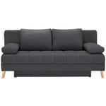 SCHLAFSOFA in Flachgewebe Grau  - Naturfarben/Grau, KONVENTIONELL, Holz/Textil (195/90/90cm) - Cantus