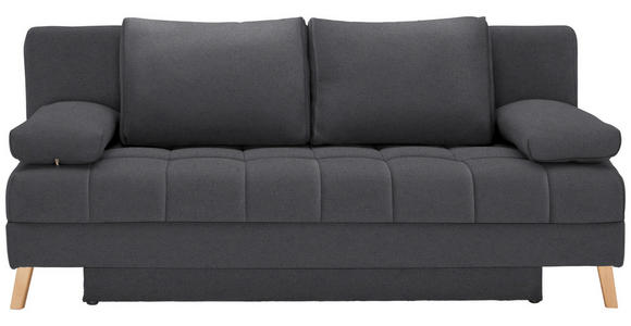 SCHLAFSOFA Carola in Flachgewebe Grau  - Naturfarben/Grau, KONVENTIONELL, Holz/Textil (195/90/90cm) - Cantus