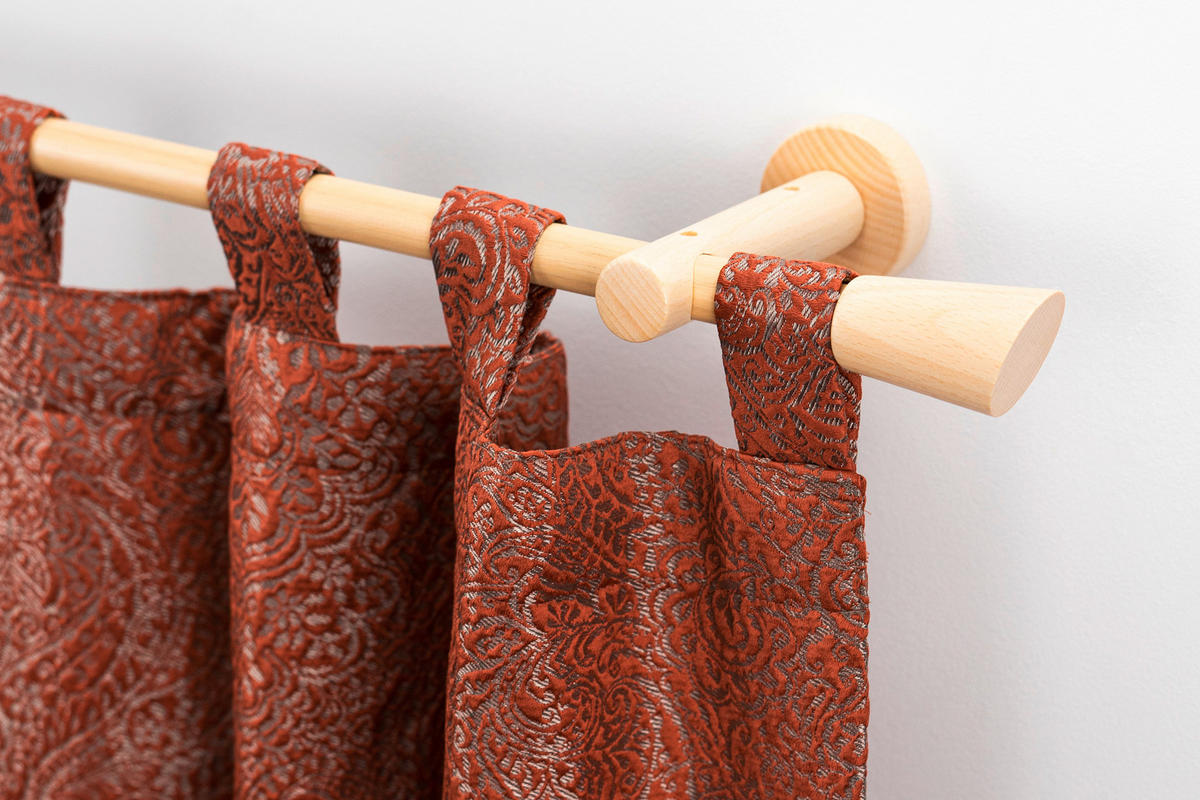 VORHANGSTANGE 480 cm  - Hellbraun, Basics, Holz (480cm)