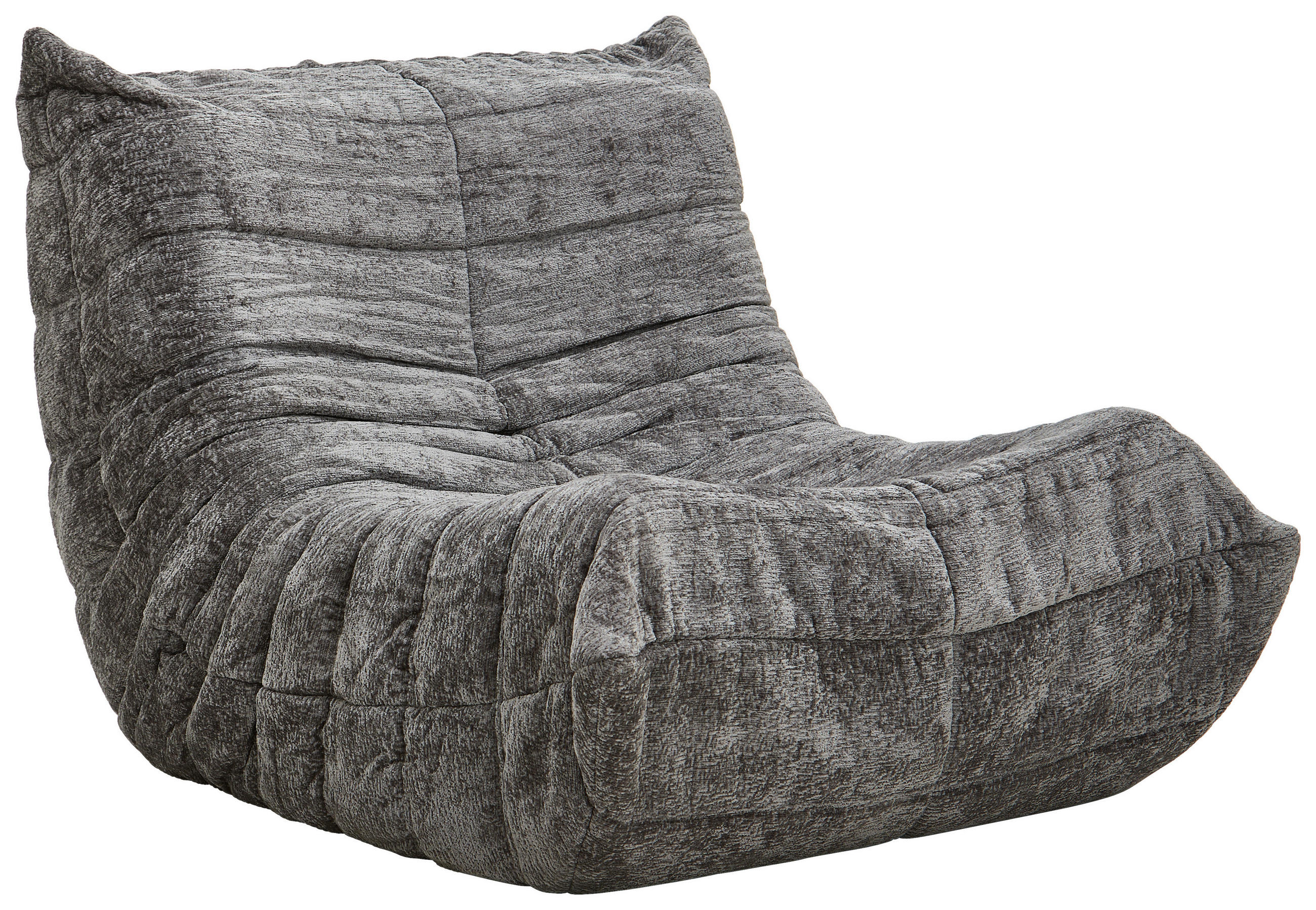 SCHLAFSESSEL in Chenille Grau  - Grau, Trend, Textil (82/70/105cm) - Livetastic