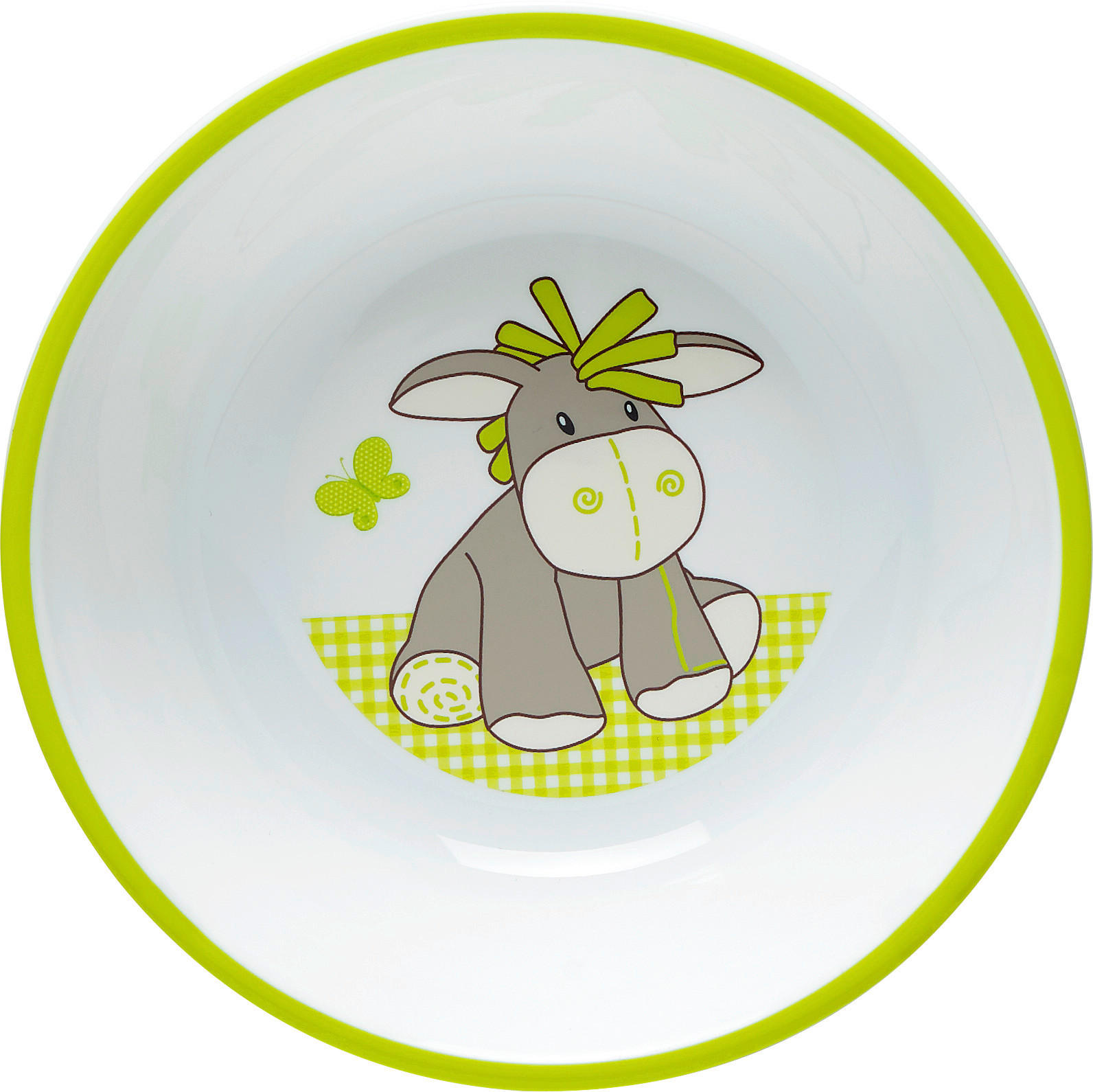 KINDERSCHÜSSEL  - Weiss/Grün, Trend, Kunststoff (14cm) - My Baby Lou