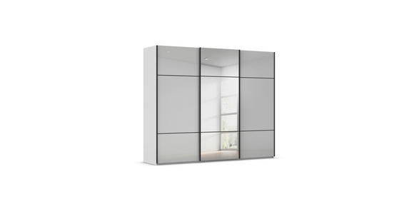 SCHWEBETÜRENSCHRANK 271/223/68 cm 3-türig Grau - Schwarz/Grau, KONVENTIONELL, Glas/Holzwerkstoff (271/223/68cm) - Novel
