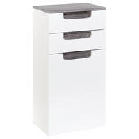 UNTERSCHRANK 40/79/27 cm  - Weiss/Eichefarben, Modern, Holzwerkstoff (40/79/27cm) - Held