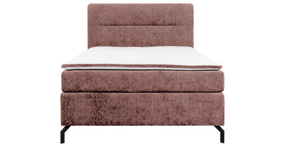 BOXSPRINGBETT 140/200 cm  in Weinrot  - Weinrot/Schwarz, Design, Textil/Metall (140/200cm) - Esposa