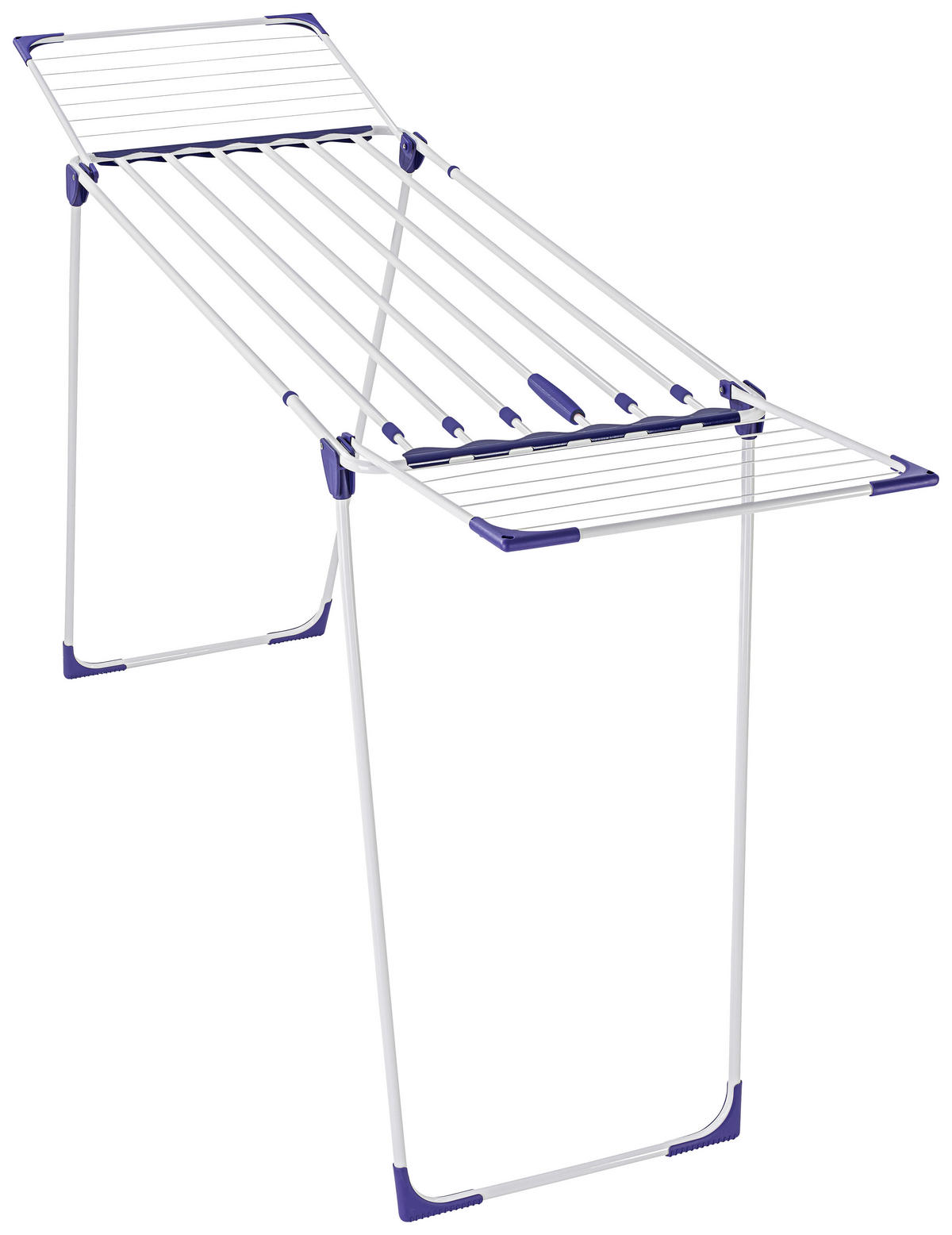 STOJACÍ SUŠÁK NA PRÁDLO - bílá/modrá, Basics, plast (56,3/117,5/7cm) - Leifheit