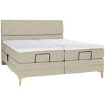 BOXSPRINGBETT 200/200 cm  in Beige  - Eichefarben/Beige, KONVENTIONELL, Holz/Textil (200/200cm) - Voleo