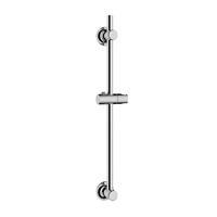 BRAUSEHALTERUNG   - Chromfarben/Schwarz, Basics, Kunststoff/Metall (2,2/70/8cm) - Wenko