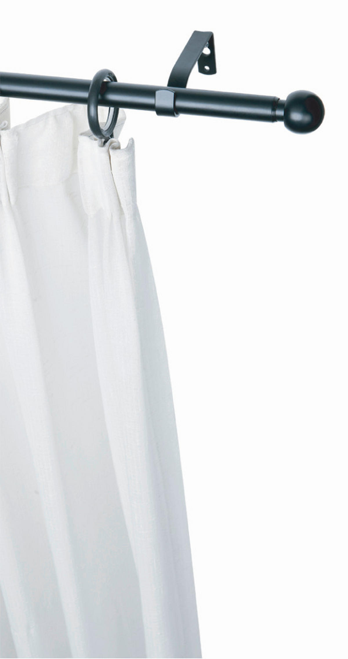 KOMPLET GARNIŠNA crna metal - crna, Osnovno, metal (200-360cm)