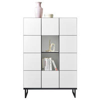 HIGHBOARD  in 90/136/40 cm  - Schwarz/Weiß, Design, Holzwerkstoff/Metall (90/136/40cm) - home24