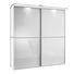 SCHWEBETÜRENSCHRANK 2-türig Sandfarben, Weiß - Sandfarben/Chromfarben, Design, Glas/Holzwerkstoff (188/222/68cm) - Moderano SCHWEBETÜRENSCHRANK 2-türig Sandfarben, Weiß - Sandfarben/Chromfarben, Design, Glas/Holzwerkstoff (188/222/68cm) - Moderano