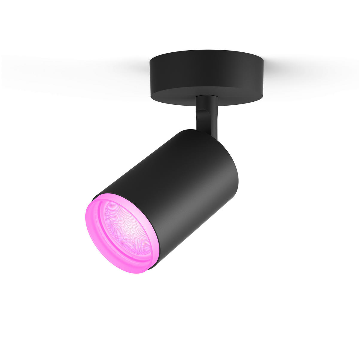 LED-SPOTKOPF Fugato 8,2/8,2/16,3 cm  - Schwarz, Design, Metall (8,2/8,2/16,3cm) - Philips HUE
