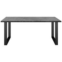 ESSTISCH rechteckig Graphitfarben, Schwarz  - Schwarz/Graphitfarben, MODERN, Holzwerkstoff/Metall (160/90/78cm) - Livetastic