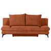 SCHLAFSOFA in Cord Rostfarben  - Rostfarben/Schwarz, Konventionell, Textil/Metall (200/78/95cm) - home24