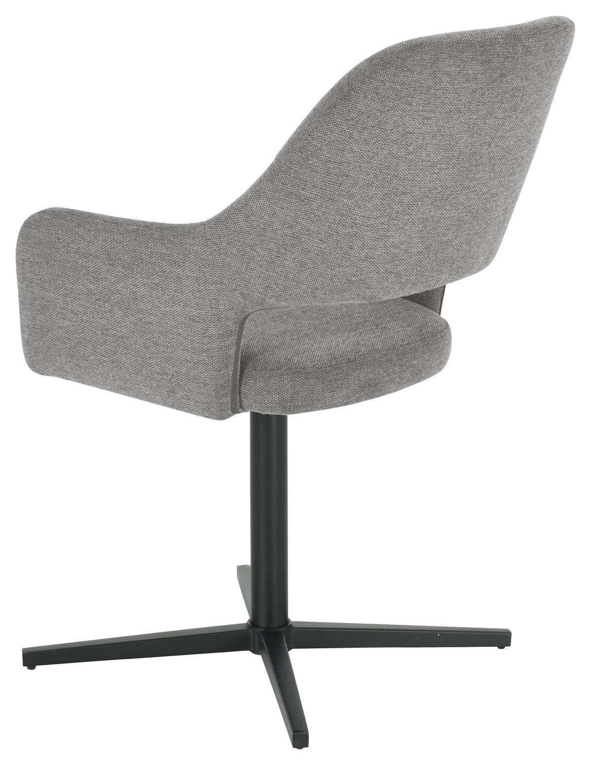 ARMLEHNSTUHL  in Eisen Leinenoptik  - Schwarz/Grau, MODERN, Holz/Textil (56/86/63cm) - MID.YOU