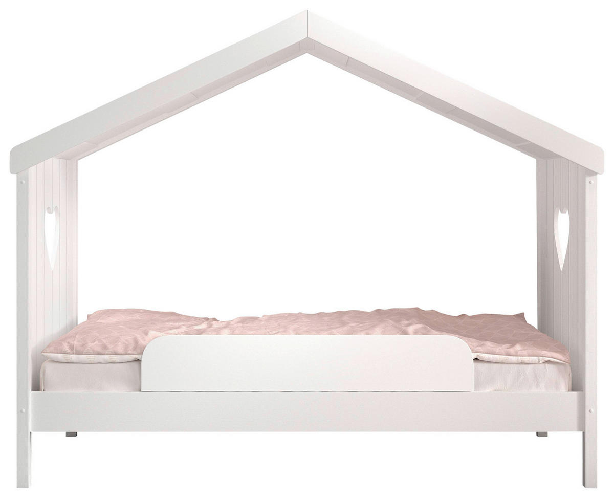 HAUSBETT Rollrost, Absturzsicherung 90/200 cm  in Weiß  - Weiß, Natur, Holz/Holzwerkstoff (90/200cm) - MID.YOU