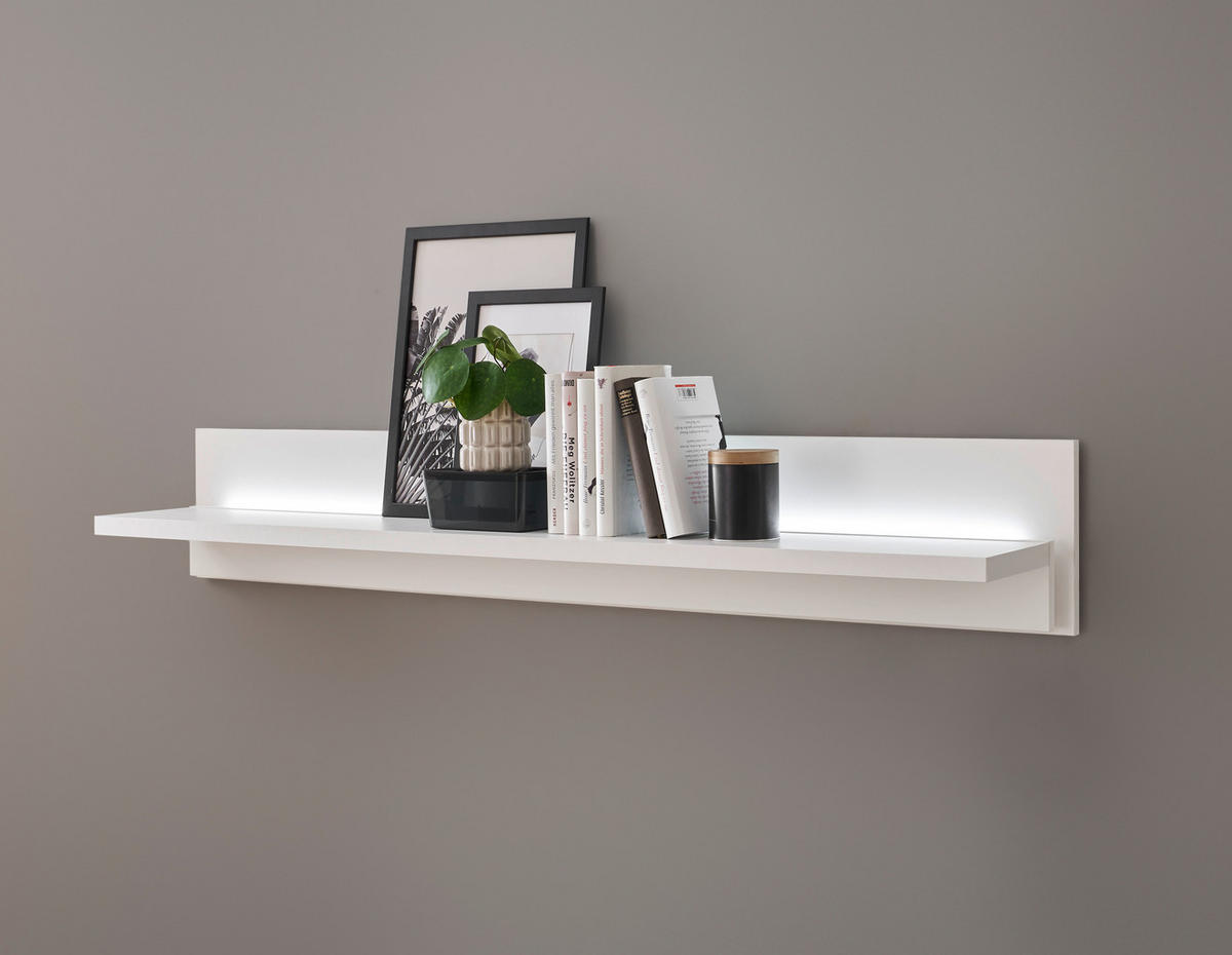 WANDBOARD Weiß  - Weiß, Design, Holzwerkstoff (150/20/18cm) - MID.YOU