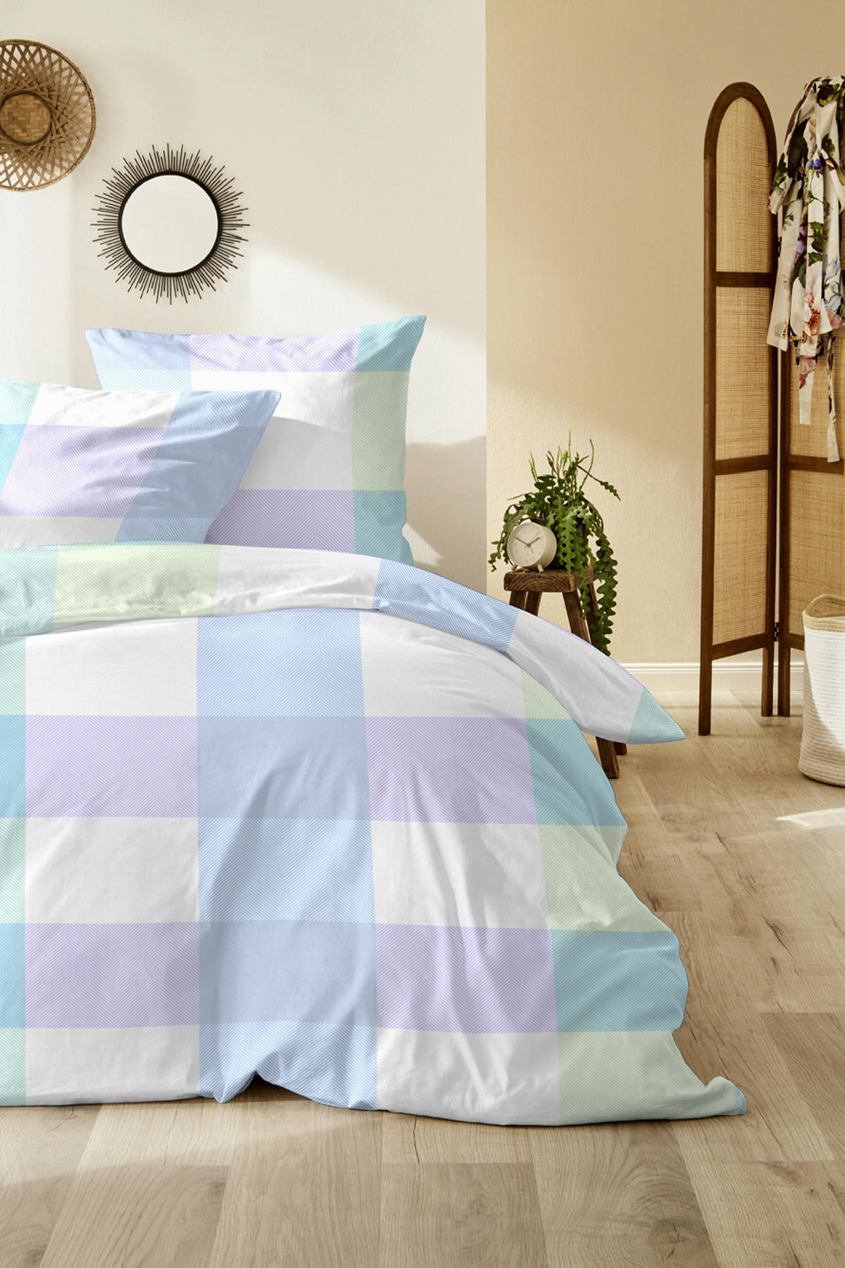 BETTWÄSCHE Renforcé 135/200 cm  - Blau, Basics, Textil (135/200cm)