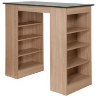 BARTISCH rechteckig Grau, Eichefarben  - Eichefarben/Grau, Design, Holzwerkstoff (103/50/115cm) - Respekta