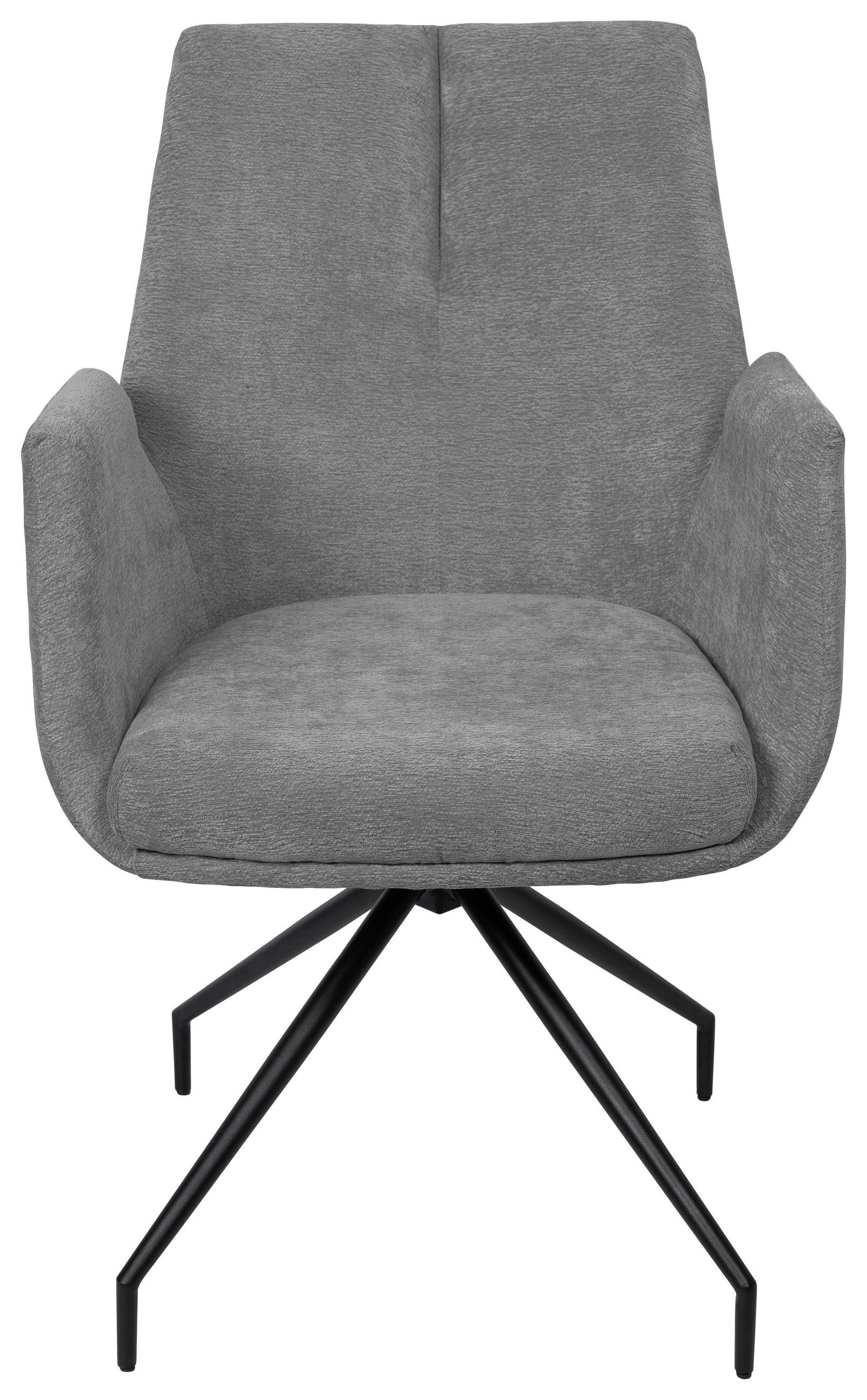 ARMLEHNSTUHL  in Schmiedeeisen Webstoff  - Schwarz/Grau, Design, Textil/Metall (58/89,5/64cm) - Novel