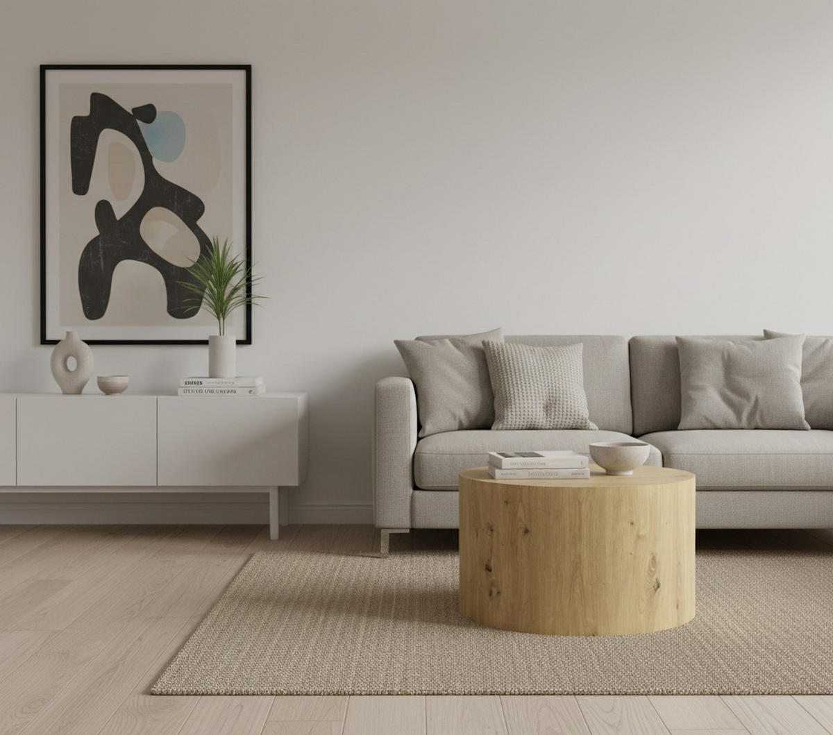 BEISTELLTISCH 60/60/40 cm Eichefarben rund  - Eichefarben, Design, Holzwerkstoff (60/60/40cm) - MID.YOU