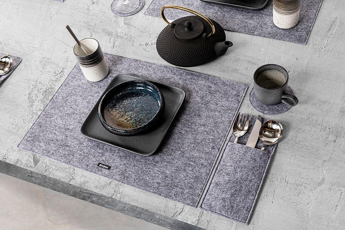 PODMETAČI ZA STOL svijetlo siva , tekstil  Nuno  - svijetlo siva, Basics, tekstil (33/45cm) - ZICZAC