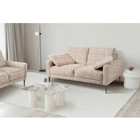 2-SITZER-SOFA Webstoff Blau, Gelb, Rot, Weiss  - Blau/Weiss, Design, Textil/Metall (157/85/92cm) - Livetastic